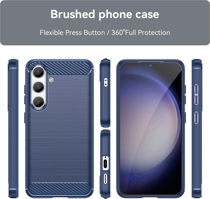 Produktbild Amazon Hülle für Samsung Galaxy S24 5G Schutz Handy Case Cover Carbon Etuis Bumper Neu (Samsung Galaxy S24+)