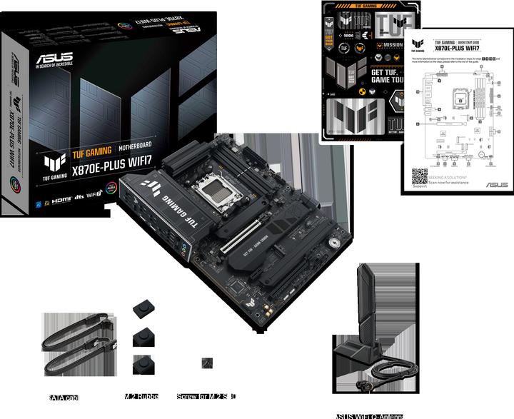 Produktbild ASUS MB TUF GAMING X870E-PLUS WIFI7 (AM5, AMD X870, ATX)