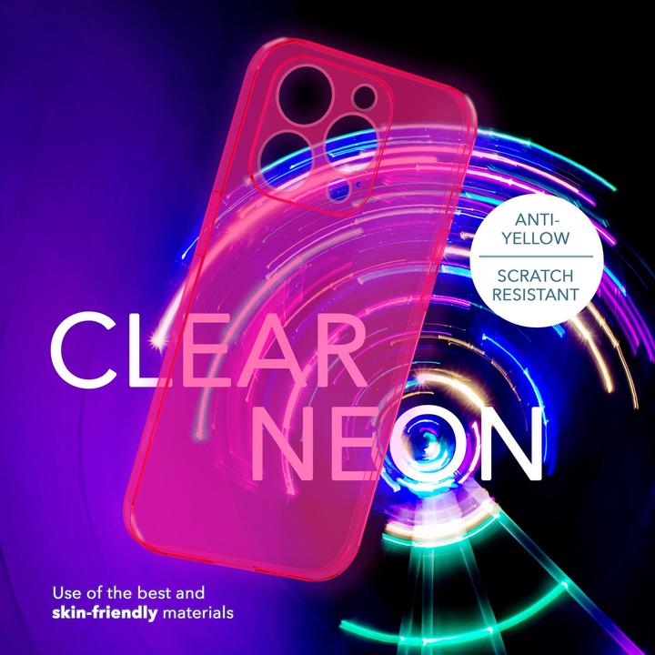 Actual product image Nalia Clear Transparent Neon Silicone Sleeve (Apple iPhone 14 Pro Max)