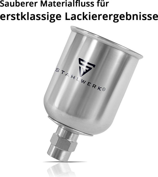 Actual product image Stahlwerk Aluminium flow cup 125 ml paint cup for spray gun