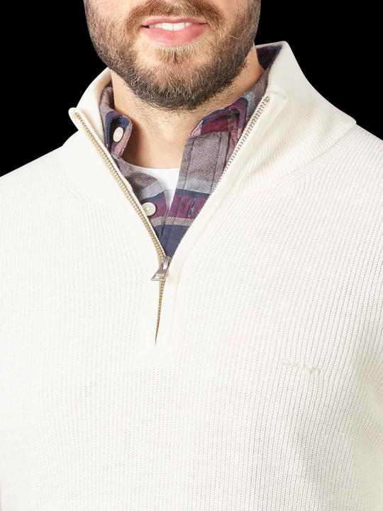 Produktbild GANT Cotton Rib Pullover Half Zip Cream (3XL)