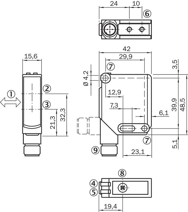 Immagine prodotto Sick Sensore a soppressione sfondo Sr 350mm