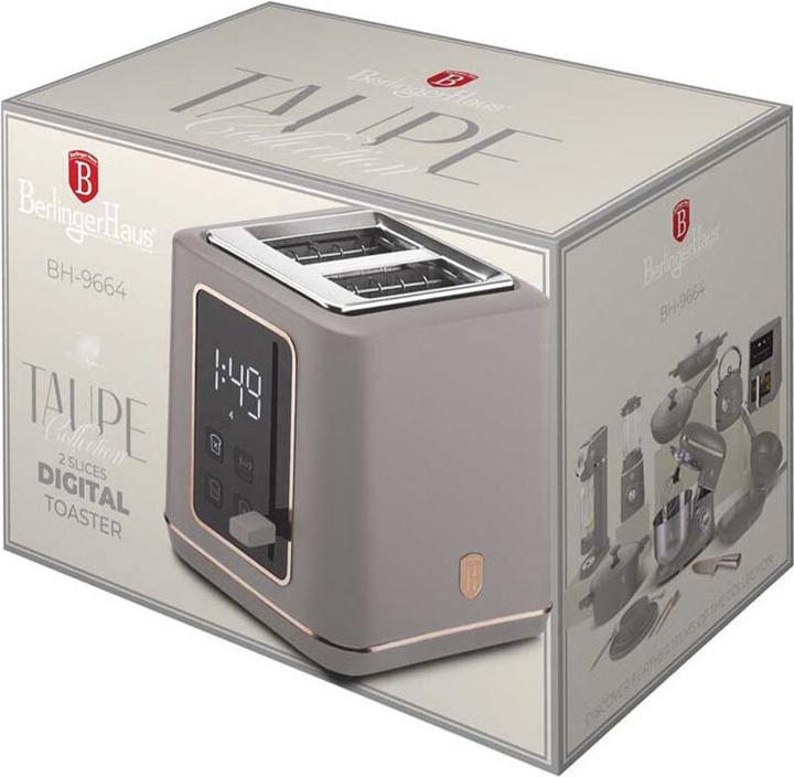 Produktbild BerlingerHaus Haus Toaster mit Digitalanzeige Taupe Collection