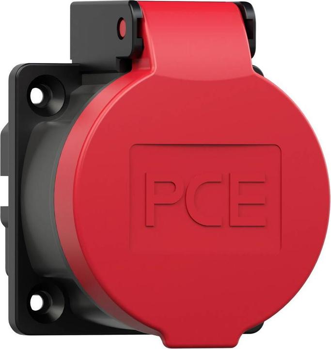 Actual product image PCE Socket outlet with earthing contact Swiss Standard T25 16A IP55 (red)