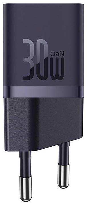Actual product image Baseus Mini wall charger GaN5 30W (purple) (30 W)