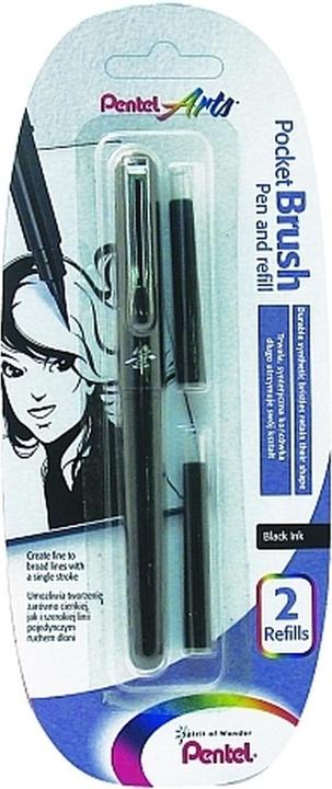 Immagine prodotto Pentel PentelArts Pennello Penna a pennello, involucro nero (Nero, 1 x)