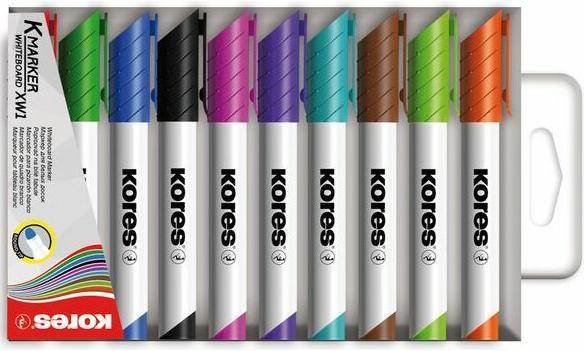 Image du produit Kores Tableau blanc K-Marker (Pink, Violet, Turquoise, Marron, Vert clair, Orange, 3 mm, 6 x)