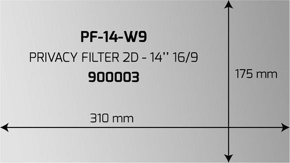 Produktbild Port Designs Privacy Filter (14", 16 : 9)