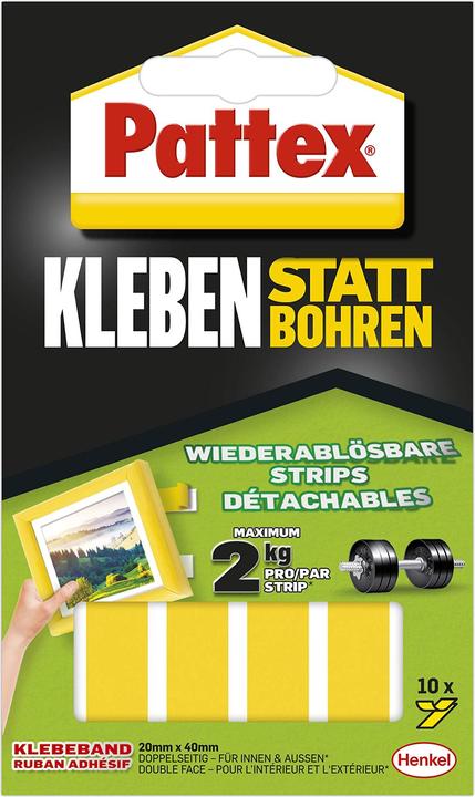 Produktbild Pattex Kleben statt Bohren Klebe-Strips (2000 g)