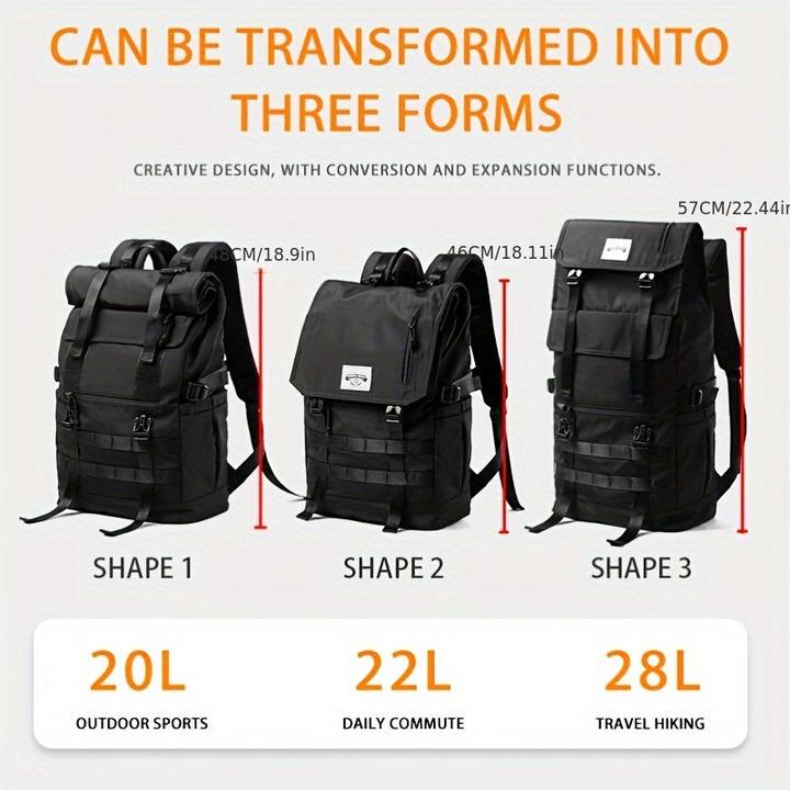 Immagine prodotto Only-Bags.Store Zaino da viaggio convertibile impermeabile di grande capacità, zaino alla moda, zaino per la