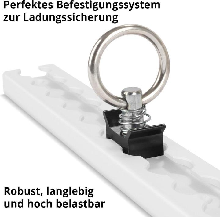 Image du produit Stahlwerk Jeu de 2 rails d'arrimage avec anneaux d'arrimage 50 cm Rails Airlin en aluminium
