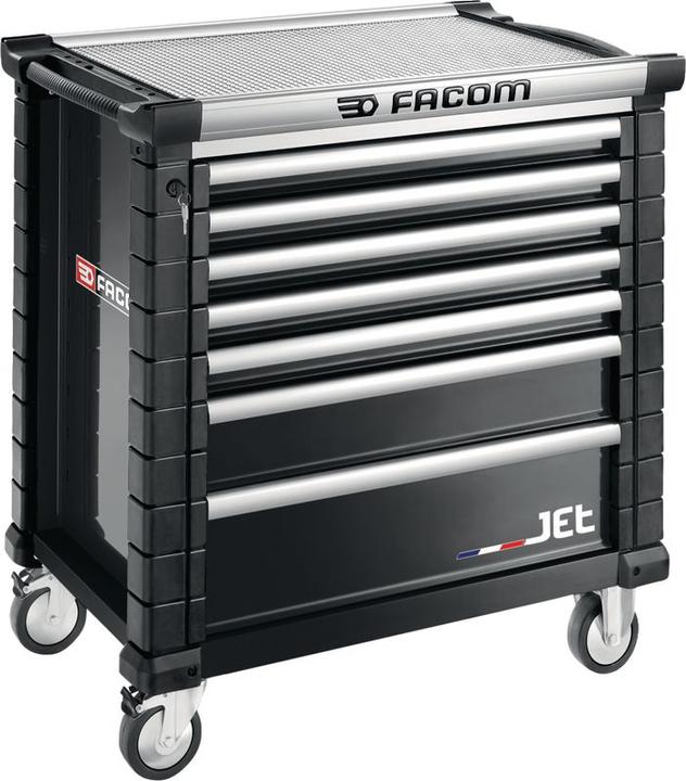 Produktbild Facom Werkstattwagen JET+ mit 7 Schubfächer, 4 Module pro Schubfach, schwarz (RAL 9004) (4 x)