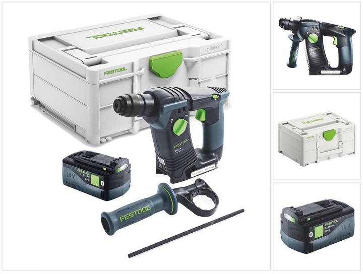 Festool BHC 18-Basic Akku Bohrhammer 18 V 1,8 J SDS Plus Brushless + 1x Akku 5,0 Ah + Systainer - (Akkubetrieb)