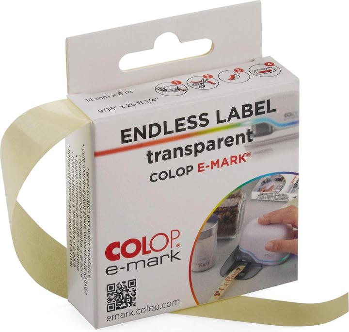 Produktbild Colop Papierband e-mark, Transparent, 1 Rolle