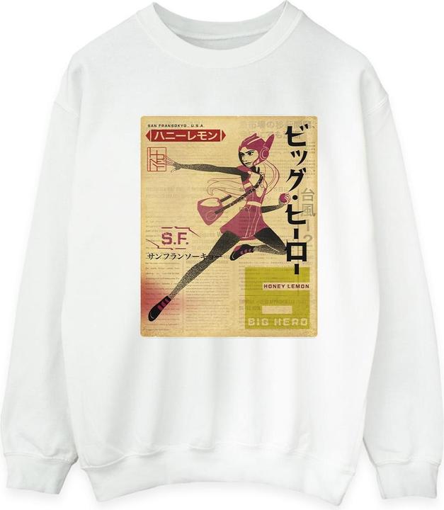Disney Big Hero 6 Baymax Honey Lemon Newspaper Sweatshirt (S)