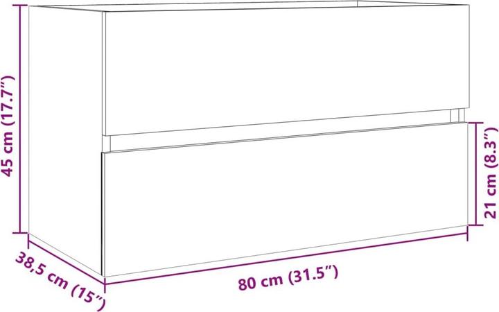 Actual product image VidaXL Vanity unit 80 x 38.5 x 45cm