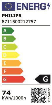 Label énergétique Philips Lampe à décharge (G8.5, 73.20 W, 5900 lm, 12 x, G)