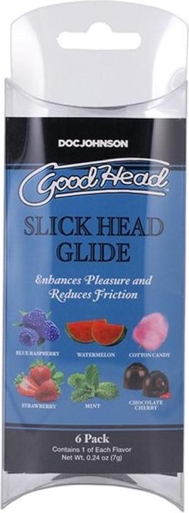 Actual product image Doc Johnson GoodHead Slick Head Glide - 6 Pack