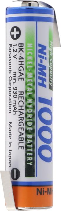 Produktbild Panasonic Akku BK-4HGAE Micro AAA HR-4U NiMH Akku mit Lötfahne Z-Form (AAA, 1000 mAh)