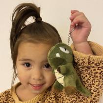 Actual product image Magni Kögler 11223 - Cute cuddly toy, green grumpy dinosaur with light-coloured tummy, approx. 19 cm
