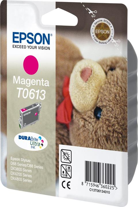 Actual product image Epson C13T06134020 T0613 ink cartridge magenta 250 pages 8ml magenta Stylus D 68 (M)