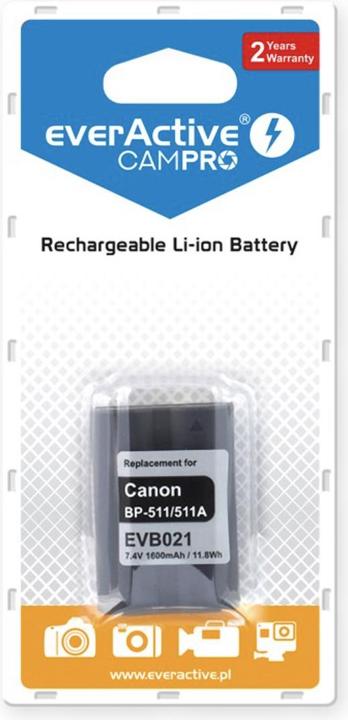 Immagine prodotto Everactive Batteria sostitutiva per Canon BP-511 (EVB021)