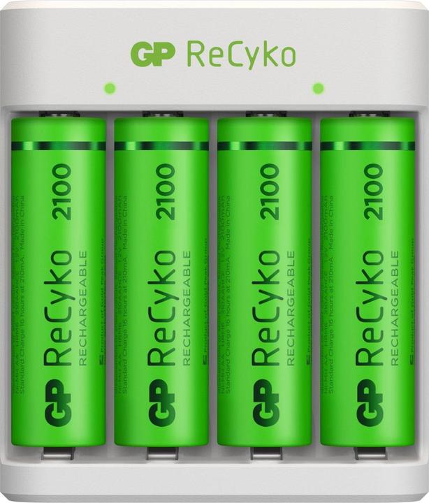 Produktbild GP Batteries ReCyko E111 4-Port USB Ladeg. + 4xAA 2100mAH + 4x AAA 800mAh (8 Stk., AAA, AA, 2100 mAh, Akku)