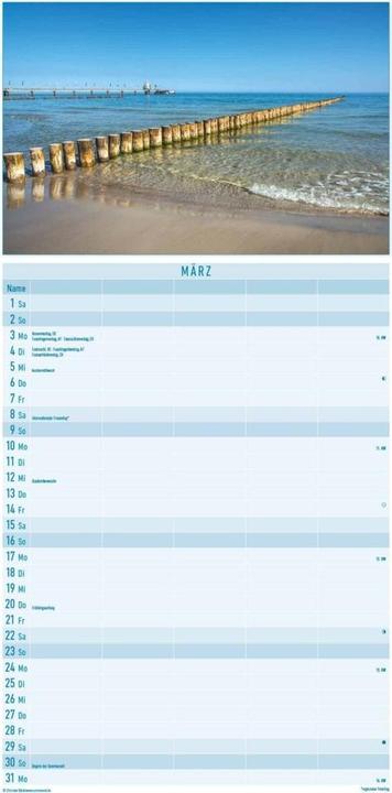 Produktbild Alpha Edition Familienplaner Seeblick 2025 Familienkalender 22x45cm, Kalender mit 5 Spalten (22 x 45 cm, Harter Einband, Deutsch)