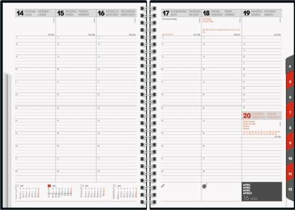 Image du produit rido/idé 7023036805 Calendrier livre modèle studioplan int. (2025)| 2 pages = 1 semaine| 168 × 240 m (168 x 240 mm, Allemand)