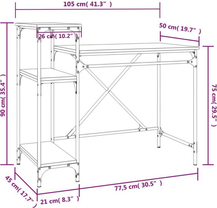 Produktbild VidaXL Bertie (105 x 50 x 90 cm)
