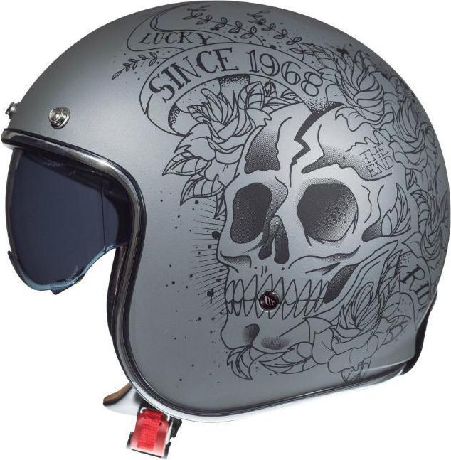 MT Helmets casco jet le mans 2 sv skull & roses a2 (53 - 54 cm, XS)