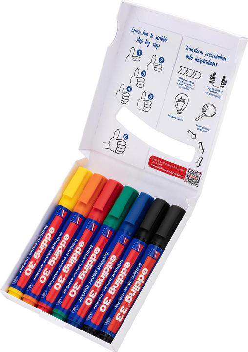 Actual product image Edding Flipchart marker (Green, Red, Yellow, Black, Orange, Blue, 3 mm, 7 x)