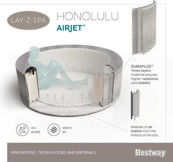 Image du produit Bestway Lay-Z-Spa Honolulu AirJet (6 pers.)