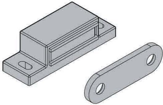 Produktbild Hettich Magnetschnpper wei, 3-4 kg, 4 Stck