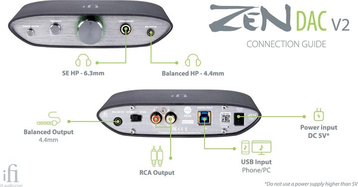 Productafbeelding iFi Audio Zen Dac V2 (Bass Boost, USB DAC, Versterkingsschakelaar)