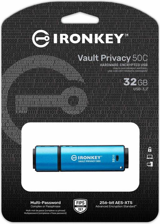 Image du produit Kingston IronKey Vault Privacy 50C (32 Go, USB-C)