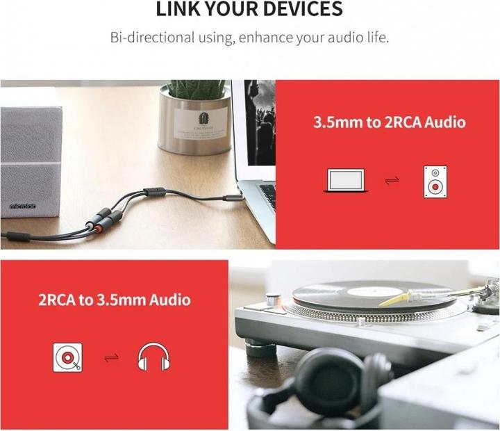 Actual product image Ugreen 2in1 (0.25 m, 3.5mm jack (AUX))