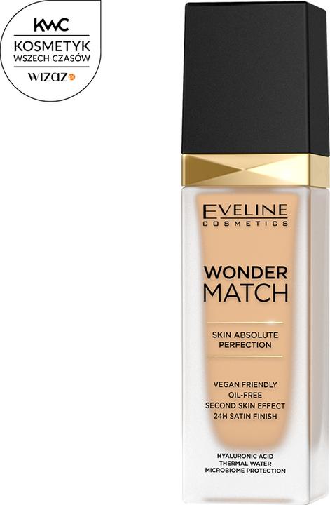 Actual product image Eveline Wonder Match Luxurious Face Foundation Matching 10 Light Vanilla 30Ml (10 Light Vanilla)
