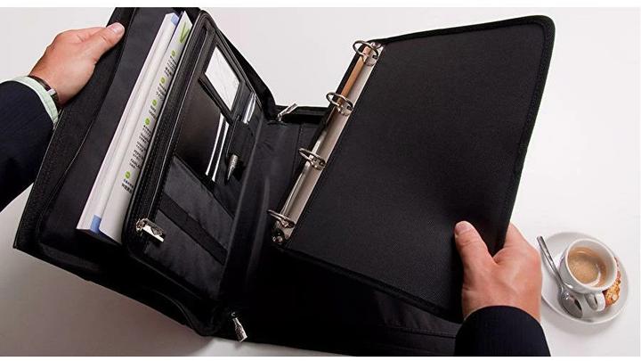 Actual product image Wedo Elegance Organizer imitation leather black (A4, 1 x)