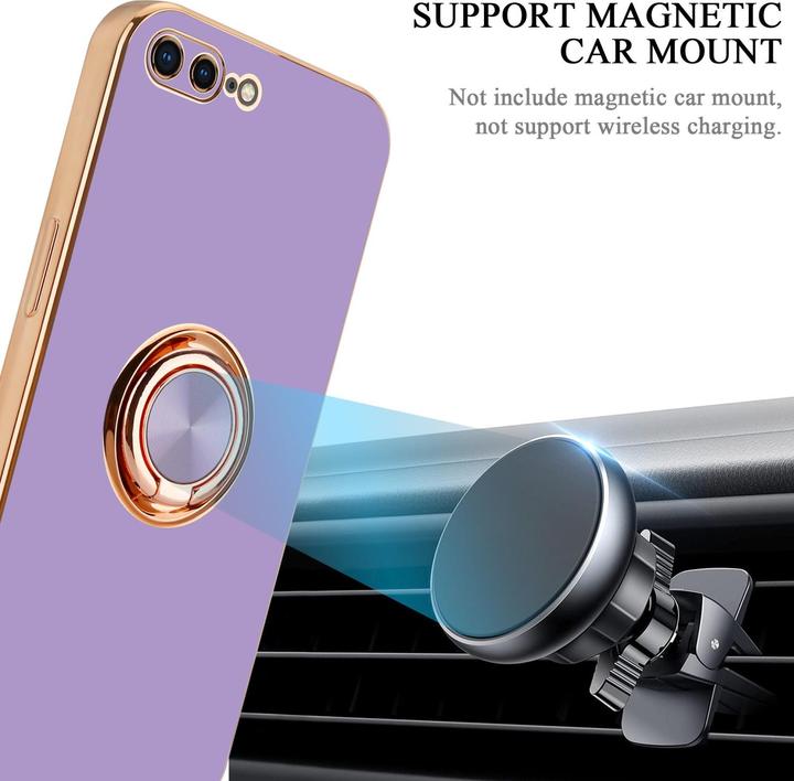 Actual product image Cadorabo Case for Apple iPhone 7 PLUS / 7S PLUS / 8 PLUS in TPU with camera protection and ring LM089 Style (Apple iPhone 7 Plus, Apple iPhone 7s Plus)