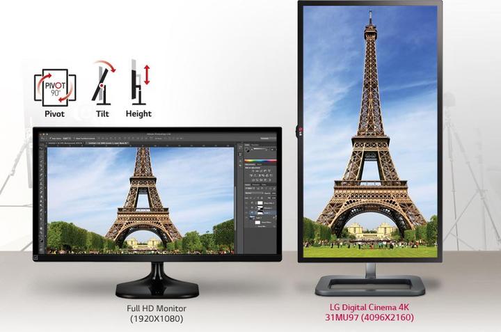 Actual product image LG 31MU97-B Digital Cinema 4K (4096 x 2160 pixels, 31")