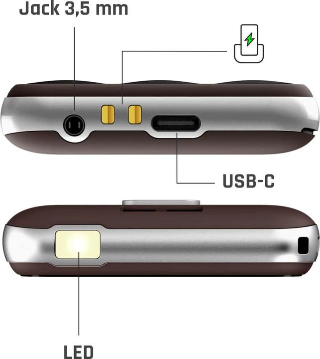 Image du produit Myphone Bueno LTE Praline Collection 4G 2000 mAh IPS 28 toetstelefoon 240x320px SOSknop dockstation (2.80", 4G)