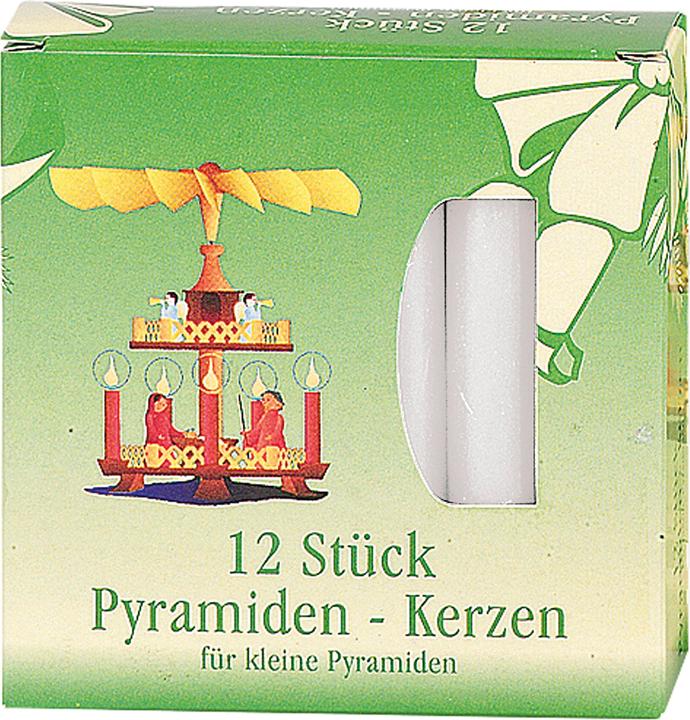 Productafbeelding Piramide Kaars 10cm Ø1,7cm wit 12 Pakjes (12 Pcs.)