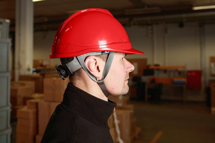 Produktbild Neo Industriehelm mit Kinnriemen, rot (52 - 64 cm)