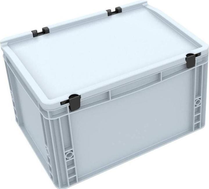 Produktbild Feldherr EB38SET - ED 43/22 HG Eurobehälter / Euro Box mit Scharnierdeckel 400 x 300 x 235 mm inklu