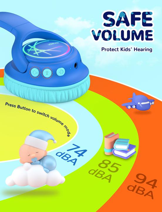 Produktbild Iclever Headphone Kids BT & Cable LED