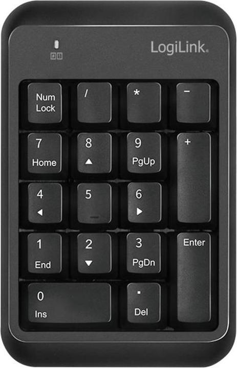 Productafbeelding LogiLink Toetsenbord Bluetooth, met 17 toetsen, V5.1, zwart (Nummerblok, Draadloze)