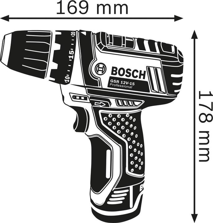 Productafbeelding Bosch Professional GSR 12V-15 Set (Oplaadbare batterij)