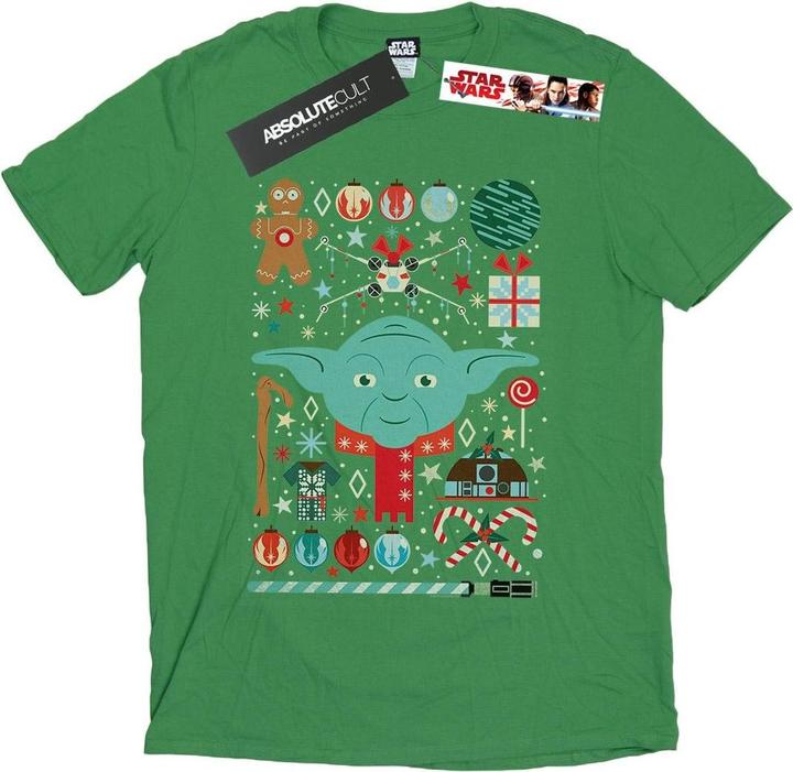 Actual product image Star Wars Mens Yoda Christmas T-Shirt (XXL)