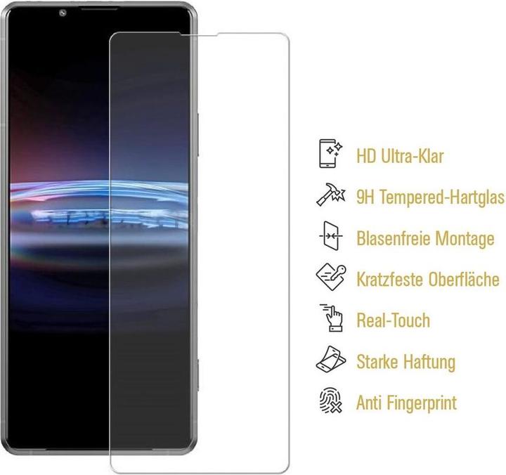 Actual product image Protectorking 1x real tempered 9H armoured glass 3D CLEAR (1 Piece, Sony Xperia Pro-I)